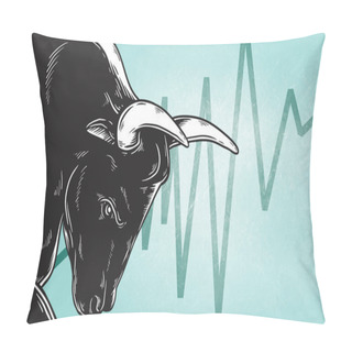 Personality  Artwork Of Bull Head Pillow Covers
