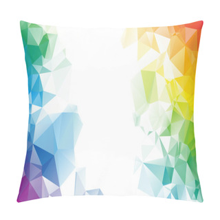 Personality  Colorful Rainbow Polygon Background Or Vector Frame Pillow Covers