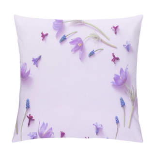 Personality  Spring Flowers On Paper Background Pillow Covers