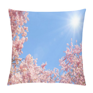 Personality  Blossoming Cherry Trees And The Sun Pillow Covers