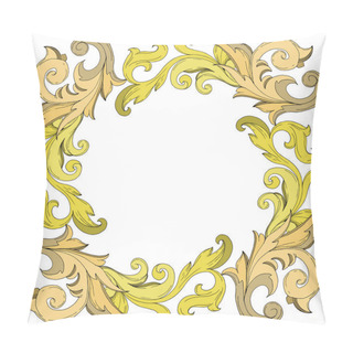 Personality  Vector Golden Monogram Floral Ornament. Black And White Engraved Ink Art. Frame Border Ornament Square. Pillow Covers