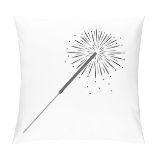 Personality  Party Sparkler Isolated On White Background Pillow Covers