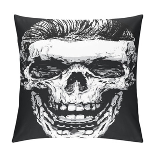 Personality  Skull Death Print Man T Shirt Graphic Vector Design Pillow Covers
