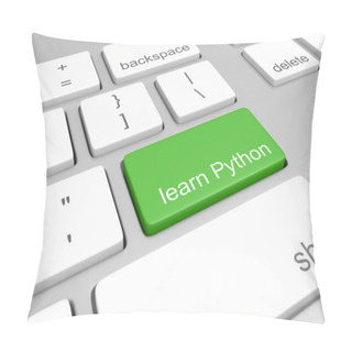 Personality  Learn Python Key On A Computer Keyboard For Learning To Code And Build Web Pages Pillow Covers