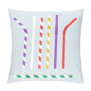 Personality  Straw For Beverage. Pillow Covers