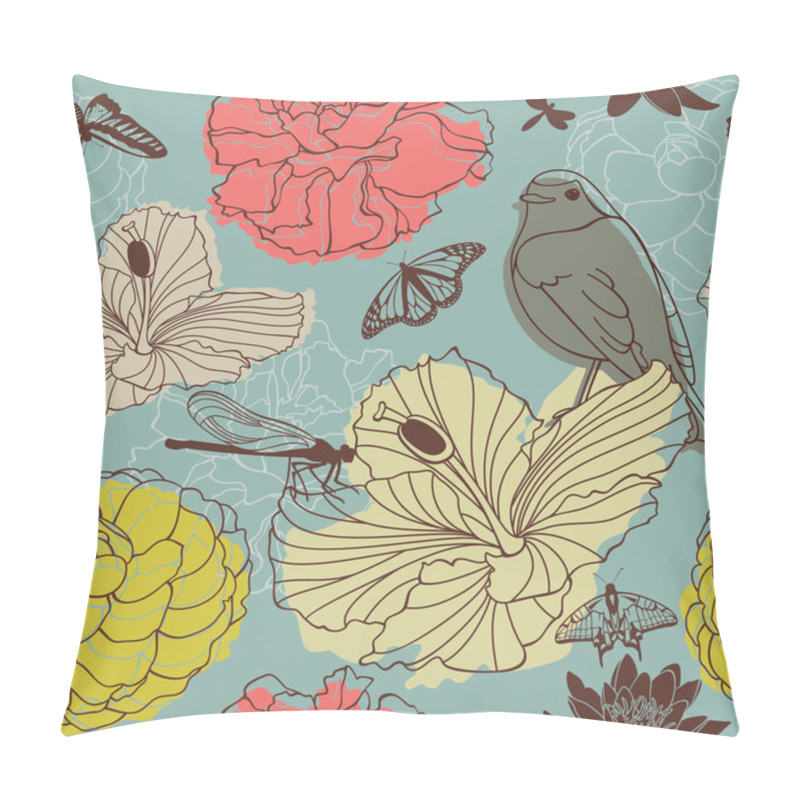 Personality  Seamless floral background pillow covers