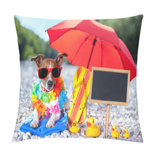 Personality  Beach Dog Umbrella Pillow Covers