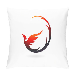 Personality  Phoenix Logo Design Symbol Vector Pillow Covers