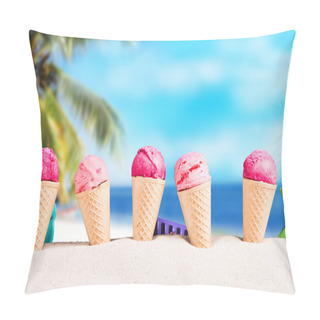 Personality  Frozen Ice-cream On Wood Pillow Covers