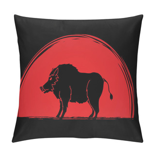 Personality  Boar Wild Hog Standing  Pillow Covers