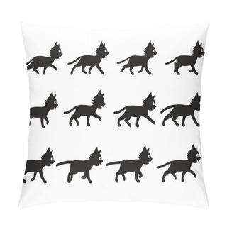 Personality  Black Cat Walking Sprite Pillow Covers