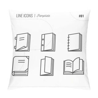 Personality  Vector Icon Style Illustration Of Pamphlets, Catalogs, Books, Is Pillow Covers