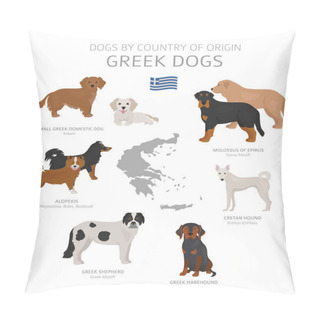 Personality  Dogs By Country Of Origin. Greek Dog Breeds. Shepherds, Hunting, Pillow Covers