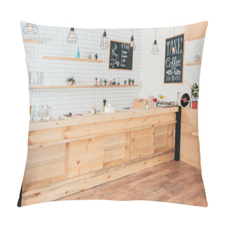 Personality  Bar Counter Of Modern Cafe Pillow Covers