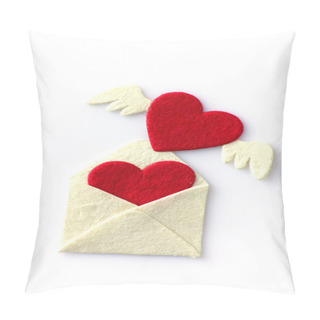 Personality  Love Heart On The White Background Pillow Covers