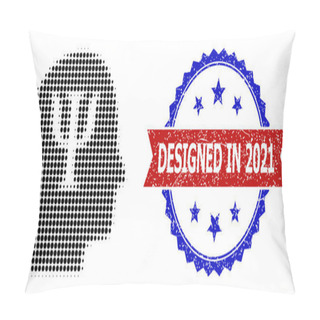 Personality Halftone Psychology Icon And Grunge Bicolor Designed In 2021 Seal Pillow Covers