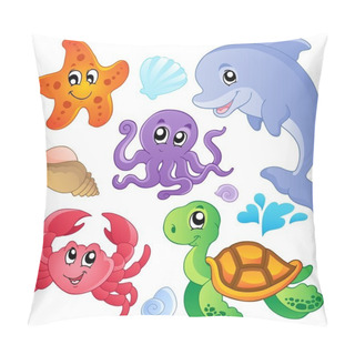 Personality  Sea Fishes And Animals Collection 3 Pillow Covers
