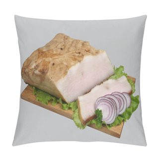 Personality  Lard On Wooden Board. Pillow Covers