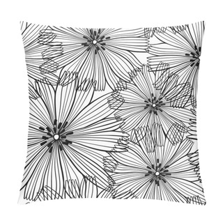 Personality  Black And White  Flowers Pillow Covers