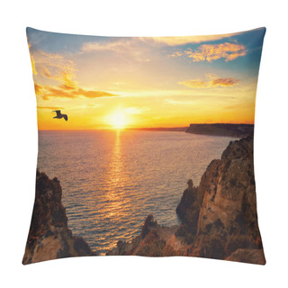 Personality  Tranquil Sunset Scene At The Ocean Pillow Covers
