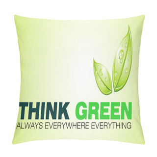 Personality  Think Green Card Pillow Covers