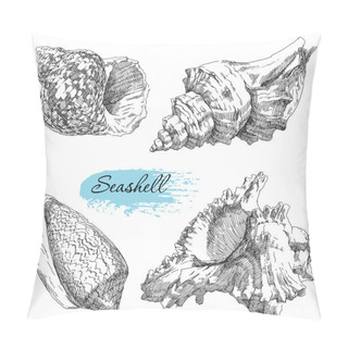 Personality  Set Of Various Sea Shells Pillow Covers