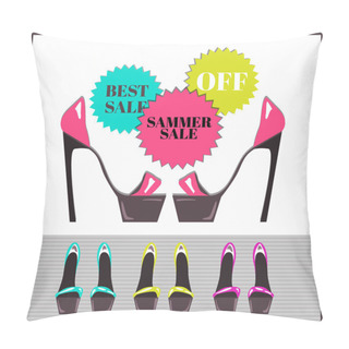 Personality  Summer Sale, Vector Illustration Pillow Covers