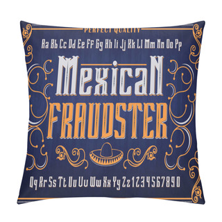 Personality  Vintage Ornamental Font For Cafe Decoration  Pillow Covers