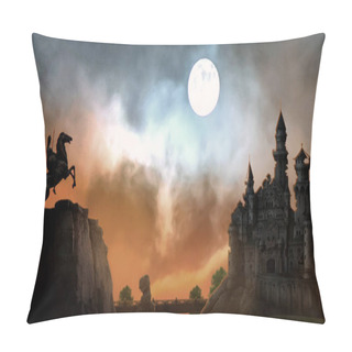 Personality  Landscape Wallpaper Design Of Old Kingdom. Pillow Covers