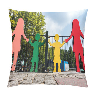Personality  Figures On A Children's Playground In Germany Pillow Covers