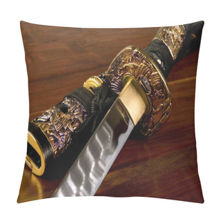 Personality  Japanese Samurai Sword. Pillow Covers