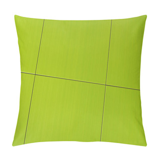 Personality  Background Of Bright, Green Square Tiles, Top View Pillow Covers