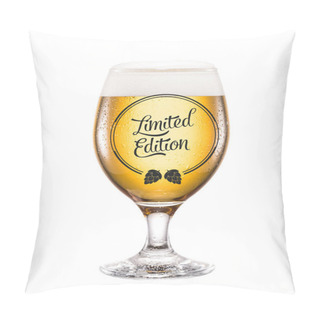 Personality  Glass Of Beer With Froth Pillow Covers