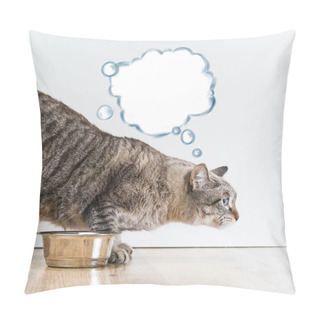 Personality  Funny Tabby Cat Is Thinking About Something While Guarding Its E Pillow Covers