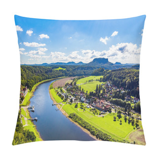 Personality  View From Viewpoint Of Bastei Pillow Covers