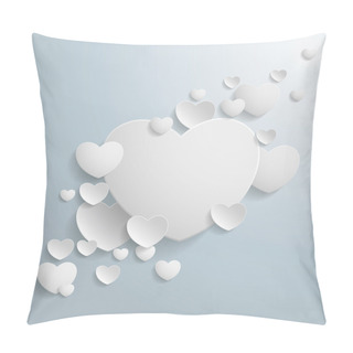 Personality  White Hearts Pillow Covers
