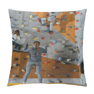 Personality  Two Little Kids Climbing Wall  Pillow Covers