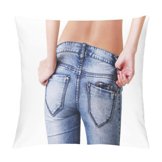 Personality  Fit Female Butt In Jeans Pillow Covers