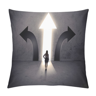 Personality  Businesswoman In Doubt Pillow Covers