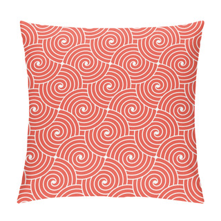 Personality  Colorful Geometric Repetitive Vector Curvy Waves Pattern Texture Background. Vector Graphic Illustration Template. Pillow Covers