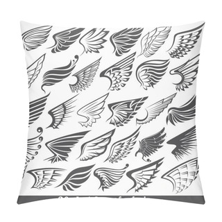 Personality  Big Set Sketches Of Wings Pillow Covers