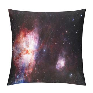 Personality  Cosmic Landscape, Awesome Science Fiction Wallpaper With Endless Outer Space. Pillow Covers