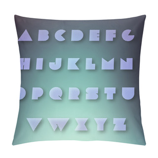 Personality  Vector Set Of Alphabet Pillow Covers