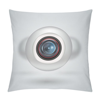 Personality  Realistic White Webcam, Vector Design Pillow Covers