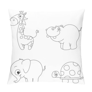 Personality Outlined Cute Animals Pillow Covers