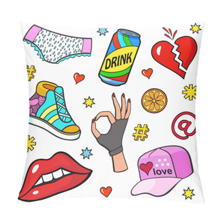 Personality  Comic Book Stickers Pillow Covers