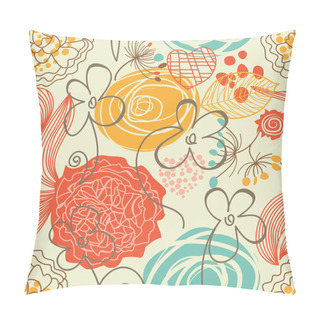 Personality Retro Floral Seamless Pattern Pillow Covers