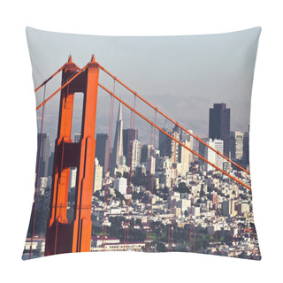 Personality  San Francisco With The Golden Gate Bridge Pillow Covers