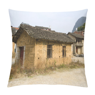 Personality  Poverty - Poor Housing In A Village Pillow Covers
