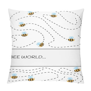 Personality  Flight Trajectory Of Of Many Bees Pillow Covers